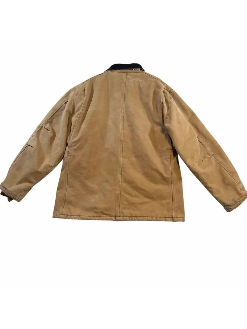 Carhartt C26 211 Sandstone Duck Arctic Quilt Coat Brown Large Tall Distressed